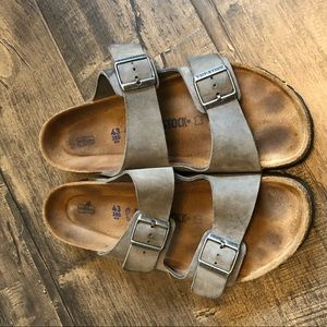 Grey Birkenstock Arizonas size 43